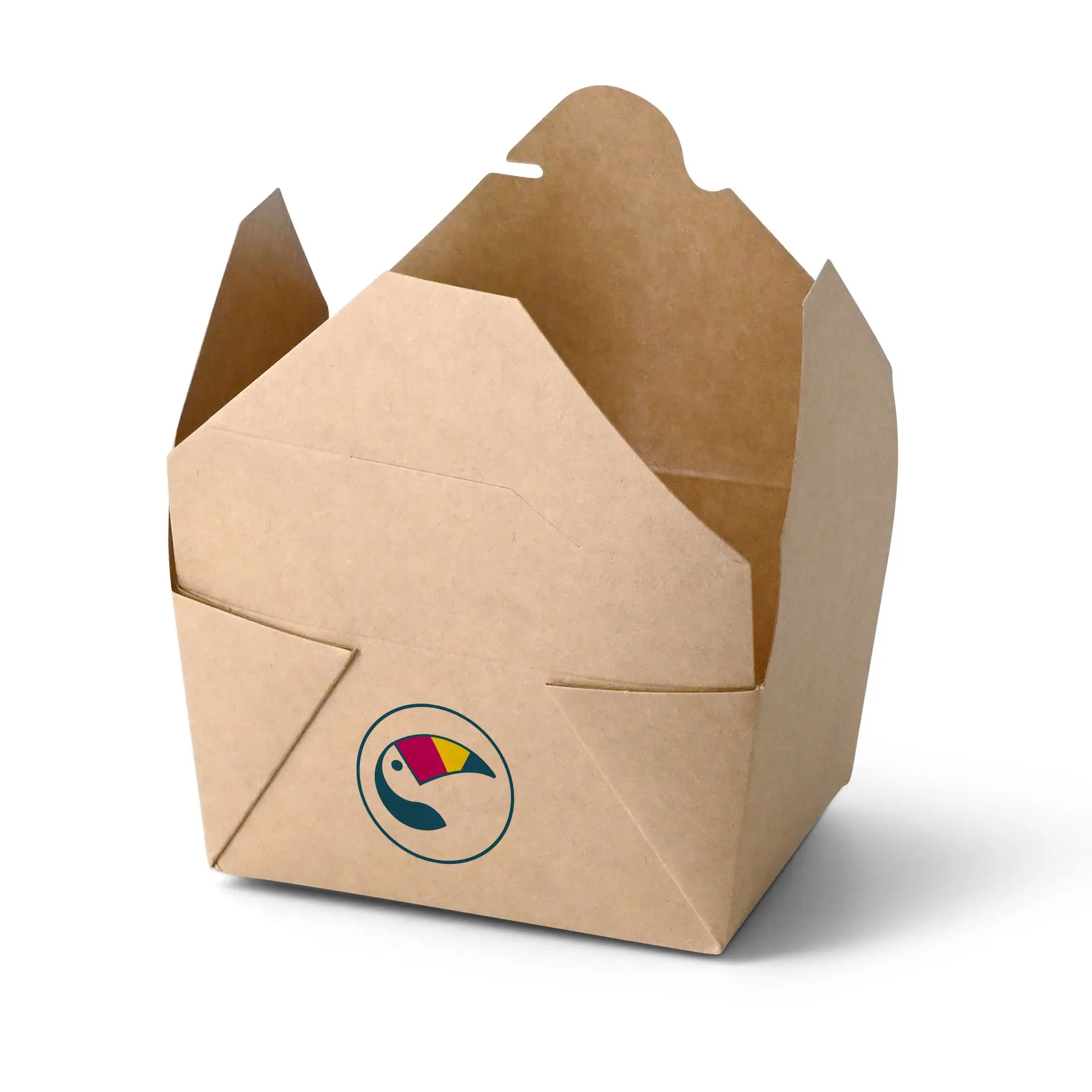 Custom printed takeaway box, 600 ml, PE-coated