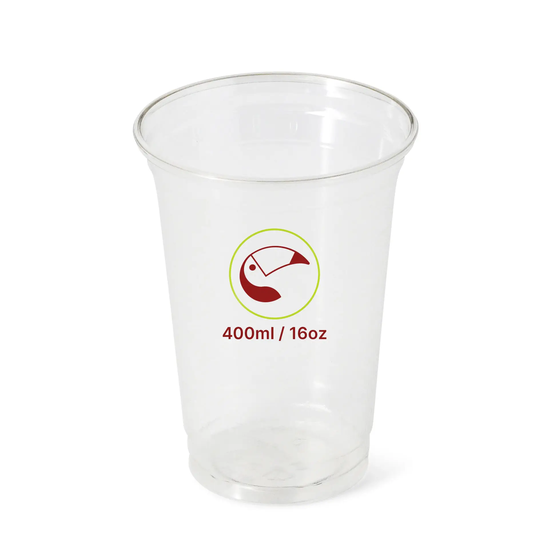 16 oz rPET custom printed cups, clear