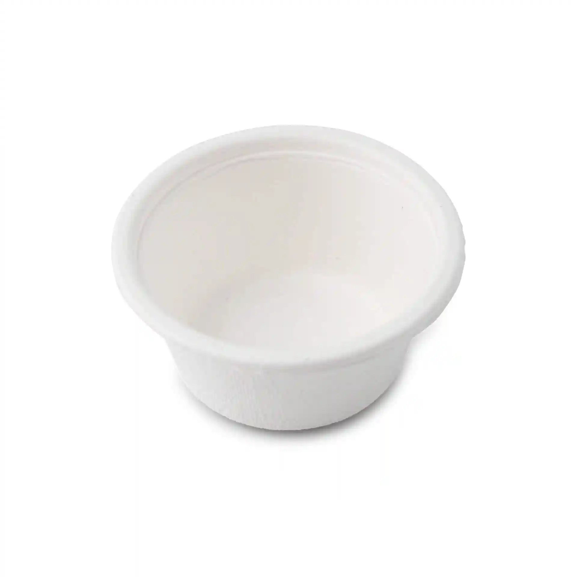 Small white paper cup with a rounded rim and smooth interior surface.