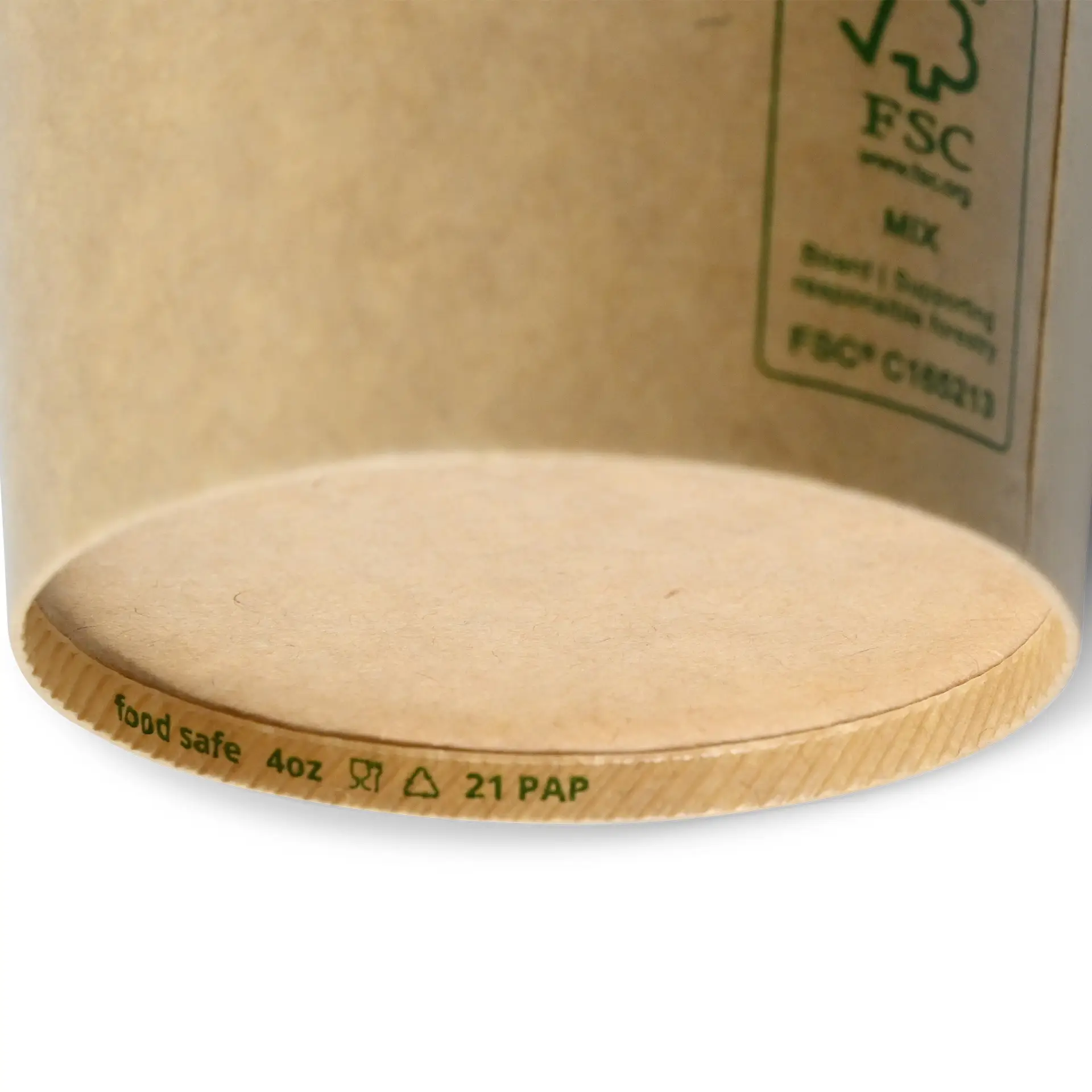 Eisbecher aus Pappe XXS, 75 ml, max. 130 ml, Ø 76 mm, braun